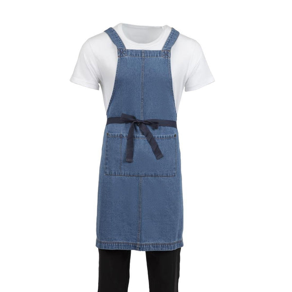 Southside Denim Bib Apron Light Blue BB694 - Whisk Hospitality - BB694
