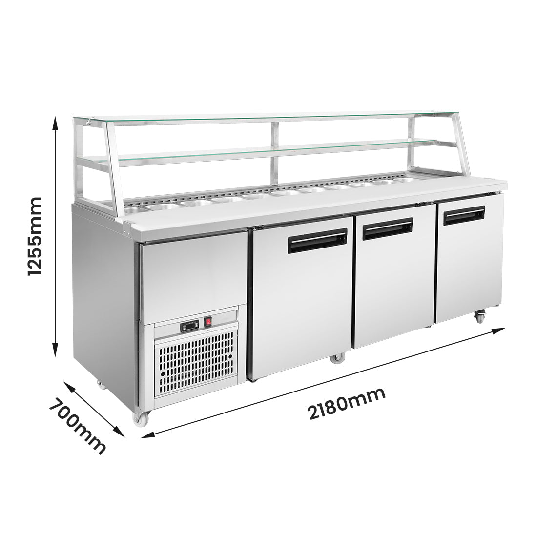 Thermaster three door DELUXE Sandwich Bar - SCB/21 - Whisk Hospitality - SCB/21
