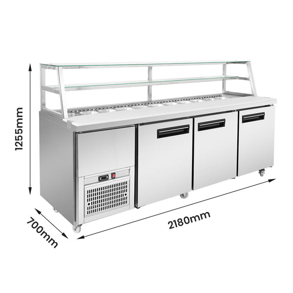 Thermaster three door DELUXE Sandwich Bar - SCB/21 - Whisk Hospitality - SCB/21