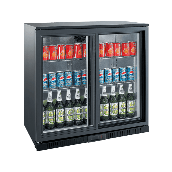 Exquisite Two Sliding Doors Backbar Display Fridge - UBC210S - Whisk Hospitality - UBC210S