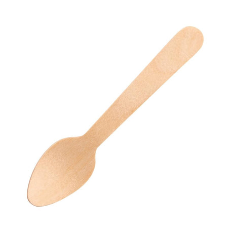Fiesta Compostable Birch Wooden Teaspoon - 110mm (Pack 100) DK398 - Whisk Hospitality - DK398