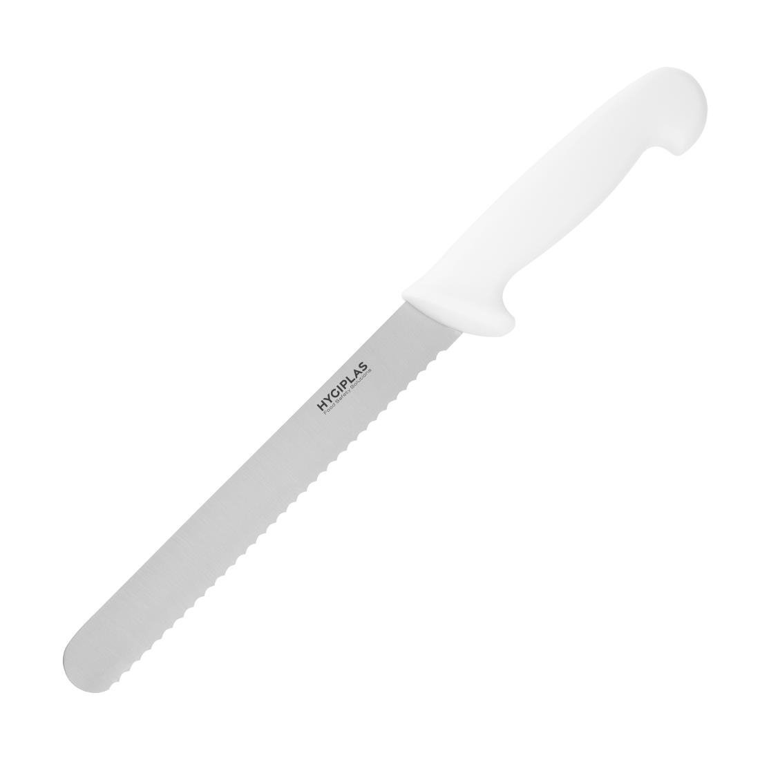 Hygiplas Bread Knife White - 8" C882 - Whisk Hospitality - C882
