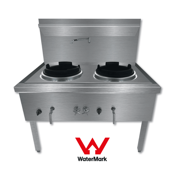 Gasmax Stainless Steel Waterless Nature Gas Double Wok - WW-2N - Whisk Hospitality - WW-2N