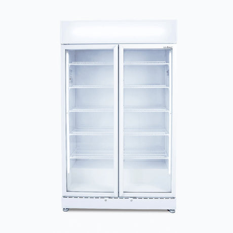 Bromic Upright Display Fridge - 885L - 2 Doors - Flat Glass - White GM0900LWECO - NR - Whisk Hospitality - GM0900LWECO-NR