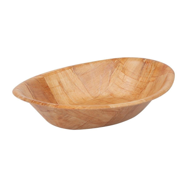 Olympia Oval Woven Wooden Bowl - 305x228mm L093 - Whisk Hospitality - L093