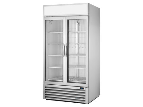 True Refrigeration Upright Retail Merchandiser Freezer 2 Full Glass Swing Doors - GDM - 35F - HC - FGD01 - Whisk Hospitality - GDM-35F-HC-FGD01