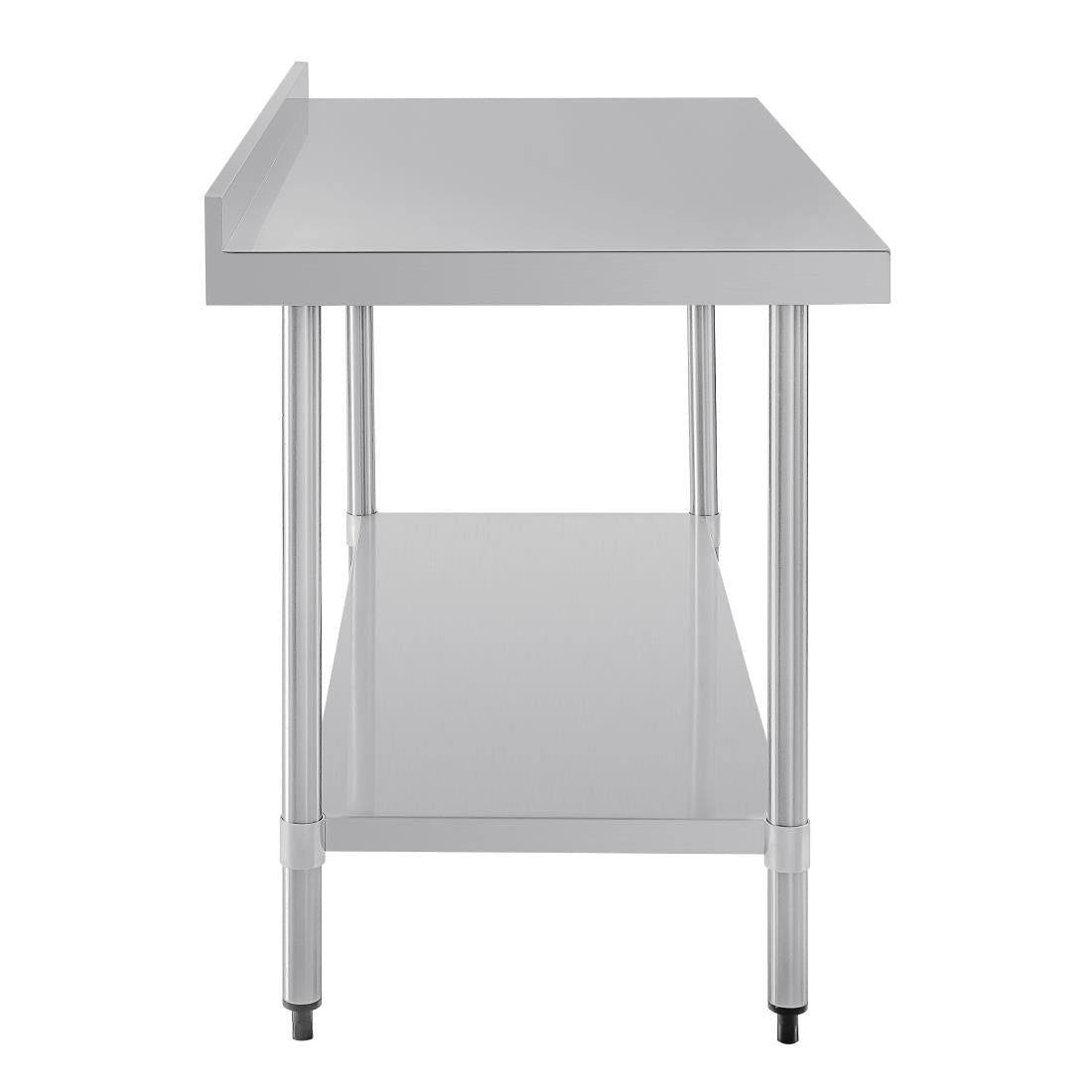 Vogue Wall Table St/St - 1500x600mm 59x23 1/2" (60mm Upstand) T382 - Whisk Hospitality - T382