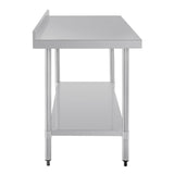 Vogue Wall Table St/St - 1500x600mm 59x23 1/2" (60mm Upstand) T382 - Whisk Hospitality - T382