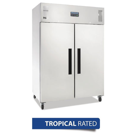 Polar G - Series Gastro Upright Fridge 2 Door St/St - 1200Ltr 42.4cuft Ventilated DL895 - A - Whisk Hospitality - DL895-A