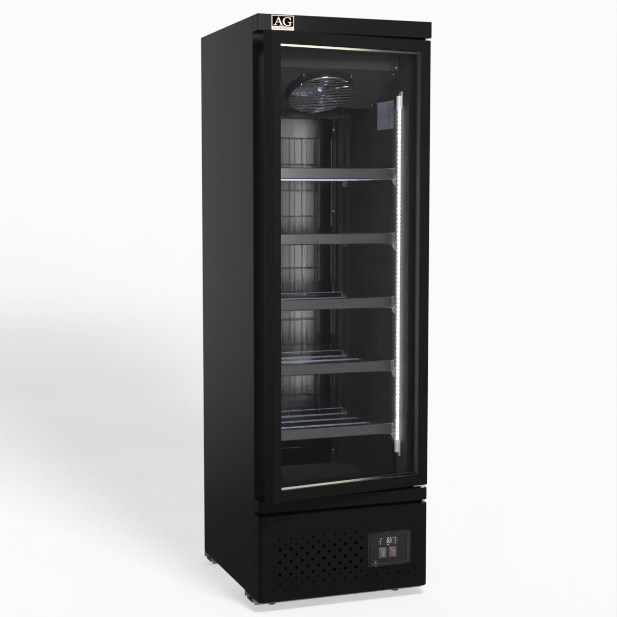 AG Supermarket Single Glass Door Upright Display Freezer - 450 Litre FSB450 - Whisk Hospitality - FSB450