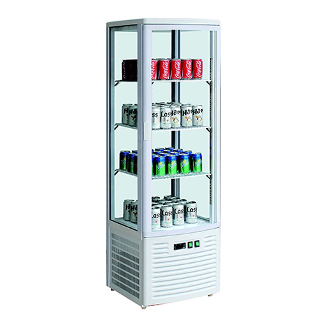 Thermaster Four - sided Upright Beverage Display Fridge Ivory - white - LSC235 - Whisk Hospitality - LSC235