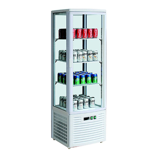 Thermaster Four - sided Upright Beverage Display Fridge Ivory - white - LSC235 - Whisk Hospitality - LSC235