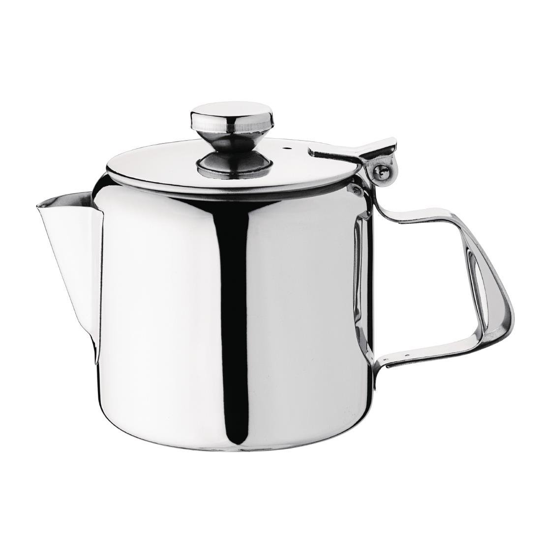 Olympia Concorde Teapot Mirror Finish St/St - 410ml 14oz K677 - Whisk Hospitality - K677
