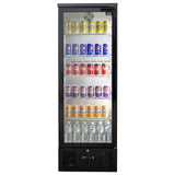 AG 300L Upright Glass Door Display / Backbar Fridge - Black B300G - Whisk Hospitality - B300G