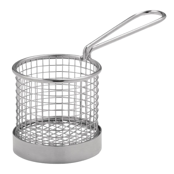 Presentation Basket with handle - 80dia x 80mm H CE148 - Whisk Hospitality - CE148