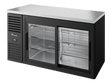 True Refrigeration Bar Refrigerator Black Ext 2 Glass Slide Doors - TBR60 - RISZ1 - L - B - 11 - 2 - Whisk Hospitality - TBR60-RISZ1-L-B-11-2