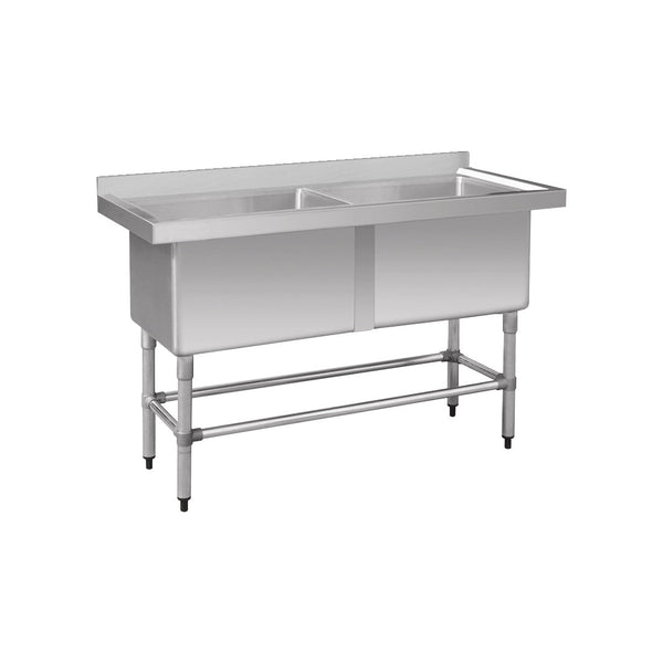 Stainless Steel Double Deep Pot Sink 1410 - 6 - DSB - Whisk Hospitality - 1410-6-DSB