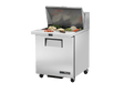 True Refrigeration Prep Table 12x 1/6 Top Pans 1 Solid Swing Door - TSSU - 27 - 12M - C - HC - Whisk Hospitality - TSSU-27-12M-C-HC