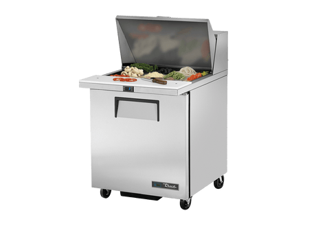 True Refrigeration Prep Table 12x 1/6 Top Pans 1 Solid Swing Door - TSSU - 27 - 12M - C - HC - Whisk Hospitality - TSSU-27-12M-C-HC