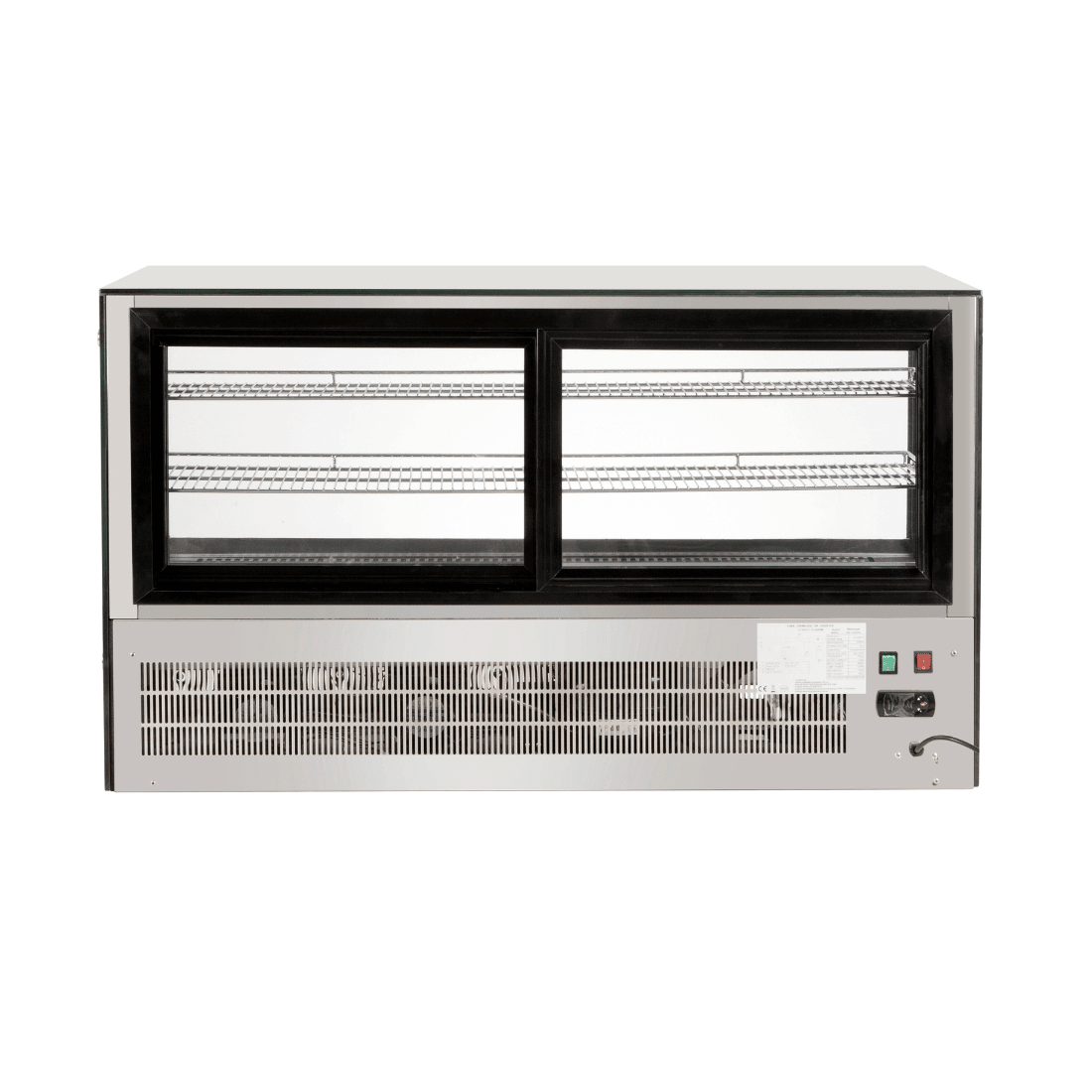 Counter top square 2 Shelves Glass cold food display - GN - 1200RT - Whisk Hospitality - GN-1200RT