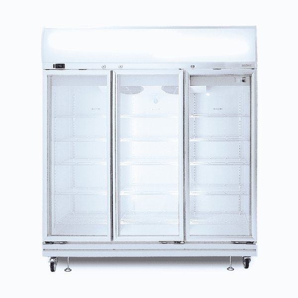 Bromic Upright Display Fridge - 1507L - 3 Doors - Flat Glass - Lightbox - Whisk Hospitality - GD1500LF