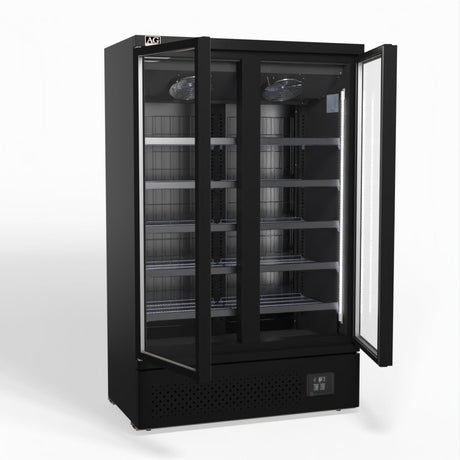 AG Supermarket Two Glass Doors Upright Display Fridge - 1000 Litre CSB1000 - Whisk Hospitality - CSB1000