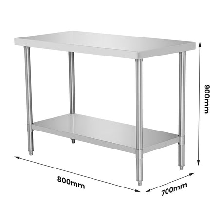 WB7 - 0800/A Stainless Steel Workbench - Whisk Hospitality - WB7-0800/A