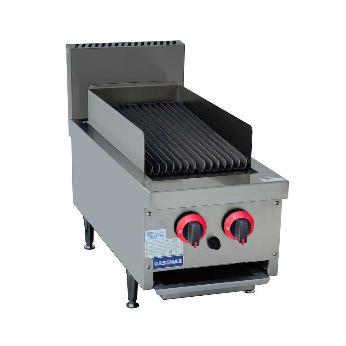 Gasmax Natural Gas 2 Burner Char Grill Top - QR - 14E - Whisk Hospitality - QR-14E