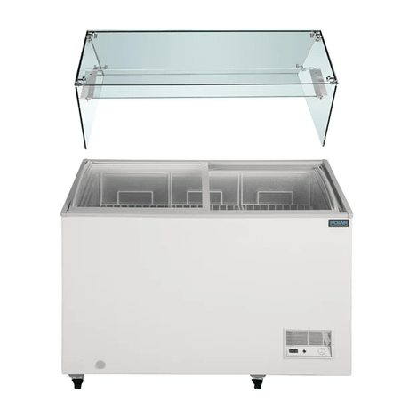 Polar G - Series Display Chest Freezer - 270Ltr with Glass Surround FL992 - A - Whisk Hospitality - FL992-A