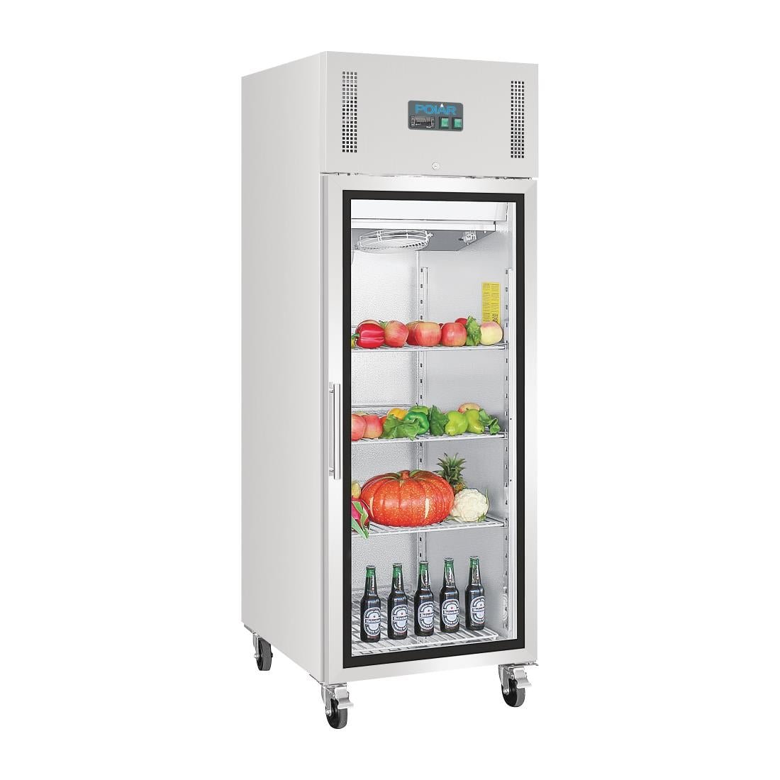 Polar G - Series Gastro Display Glass Door Fridge - 600Ltr GH218 - A - Whisk Hospitality - GH218-A