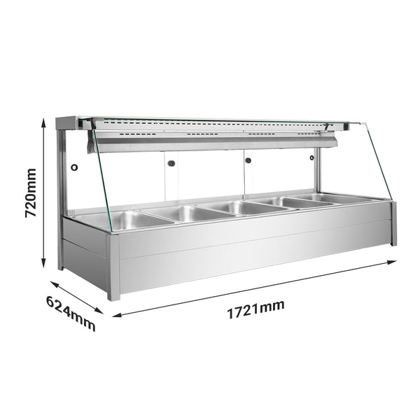 Bonvue Angled Countertop Wet and Dry Bain Marie BM17TC - Whisk Hospitality - BM17TC