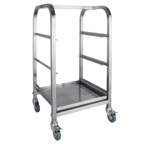 Vogue Glass Racking Trolley 3 Tiers for 350x430mm 14x17" Baskets CL269 - Whisk Hospitality - CL269