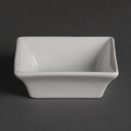 Olympia Whiteware Miniature Square White - 75x75mm 3x3" (Box 12) Y136 - Whisk Hospitality - Y136