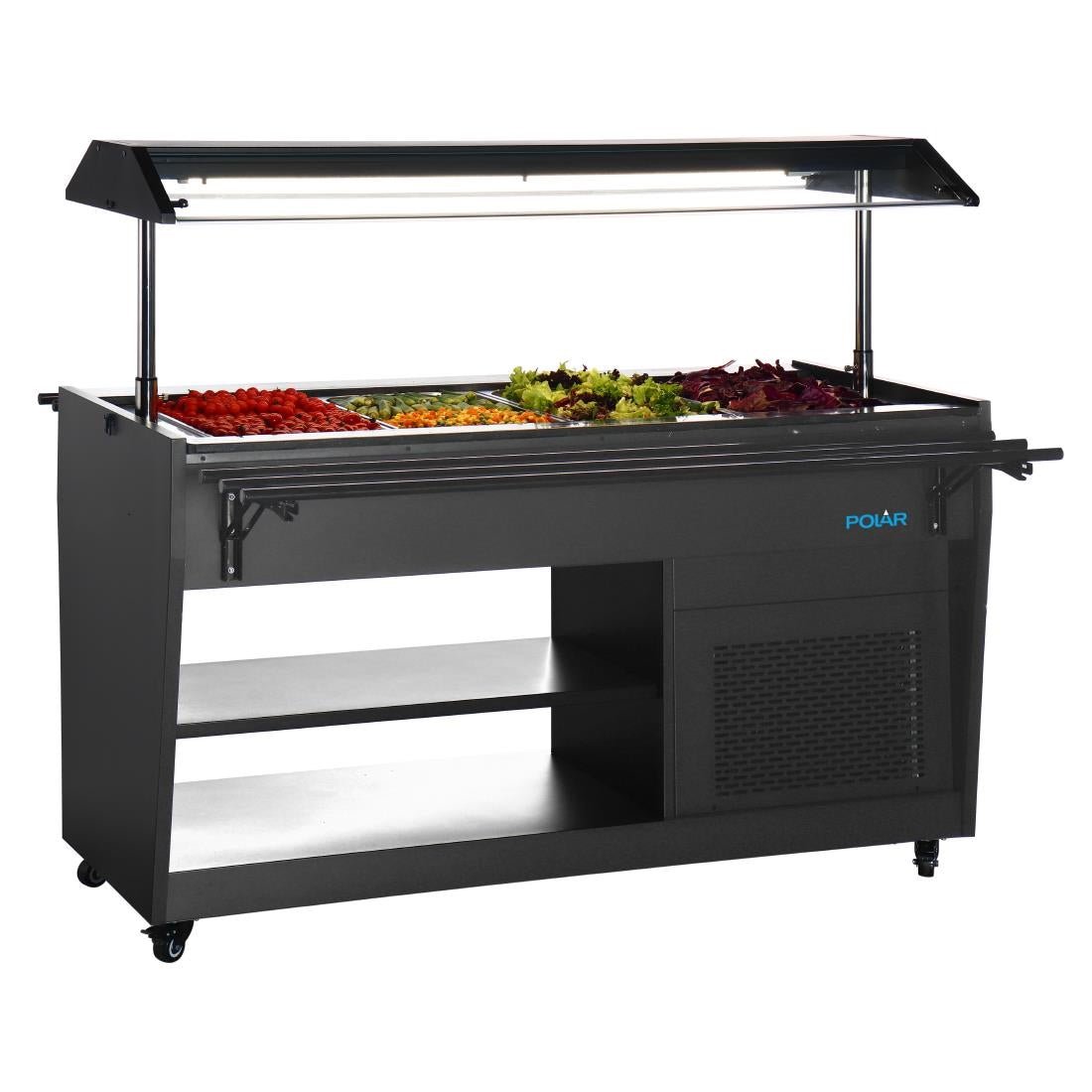 Polar G - Series Refrigerated Buffet Bar in Black PG007 - A - Whisk Hospitality - PG007-A