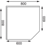 Vogue Corner Unit St/St - 960x800x600mm 37 3/4 x31 1/2 x23 1/2" CB907 - Whisk Hospitality - CB907