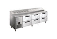 Glacian Pizza Prep With Doors HPB2476DDD - Whisk Hospitality - HPB2476DDD