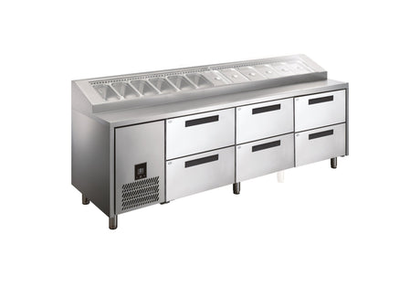 Glacian Pizza Prep With Doors HPB2476DDD - Whisk Hospitality - HPB2476DDD