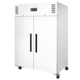 Polar G - Series Solid 2 Door Upright Freezer White Exterior - 1200Ltr DL897 - A - Whisk Hospitality - DL897-A