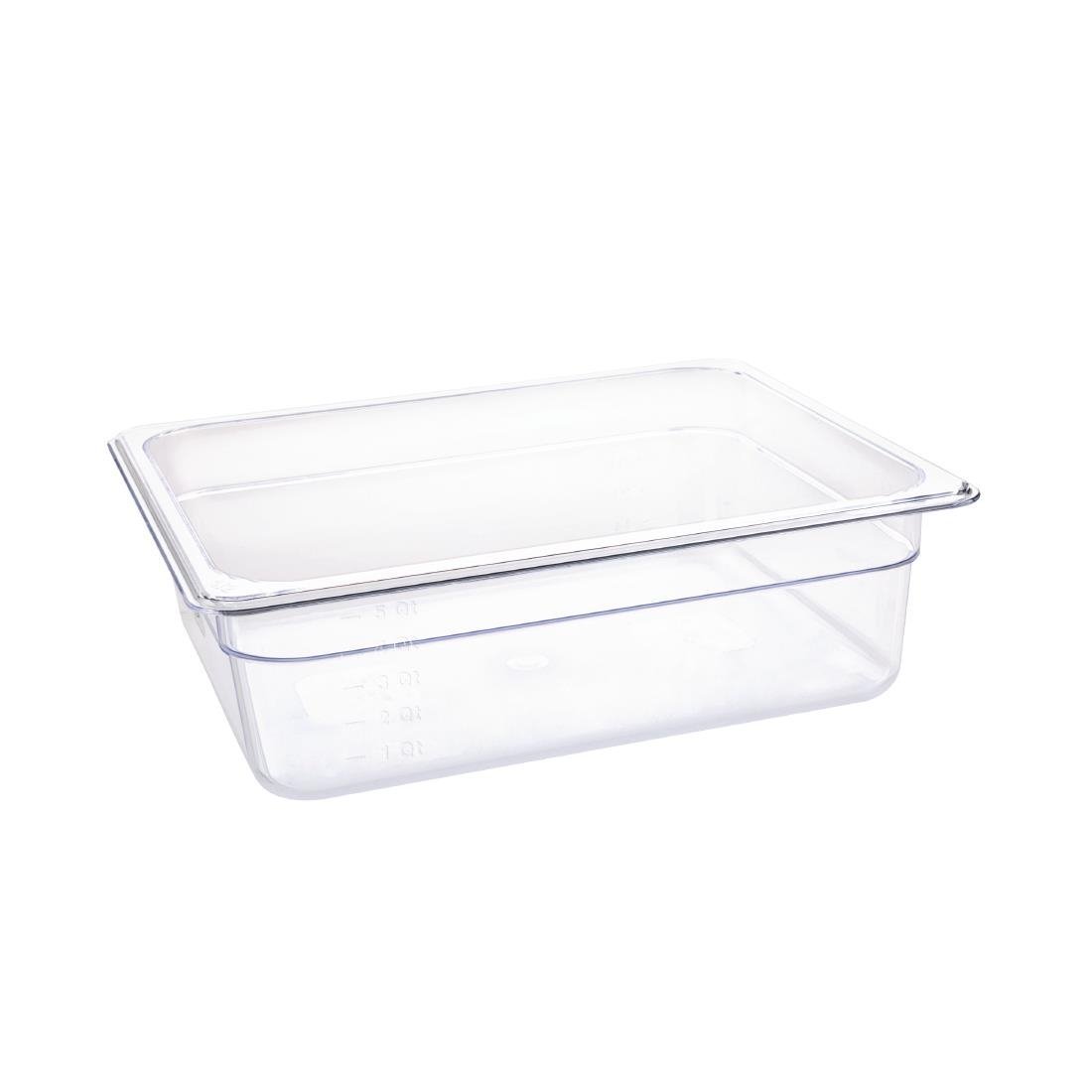 Vogue Clear Polycarbonate - GN 1/2 100mm U229 - Whisk Hospitality - U229