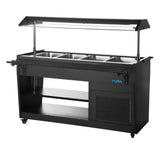 Polar G - Series Refrigerated Buffet Bar in Black PG007 - A - Whisk Hospitality - PG007-A