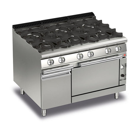 BARON 6 Burner Gas Cook Top With Gas Oven Q70PCF/G1205 - Whisk Hospitality - Q70PCF/G1205