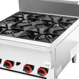 Gasmax Benchtop Natural Gas 4 Burner Cooktop w/ Splashback - JUS - TR - 4B - Whisk Hospitality - JUS-TR-4B