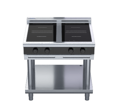 Waldorf Bold Inlb8400R5 Ls 900Mm Electric Induction Cooktop Low Back Version Leg Stand - Whisk Hospitality - INLB8400R5-LS