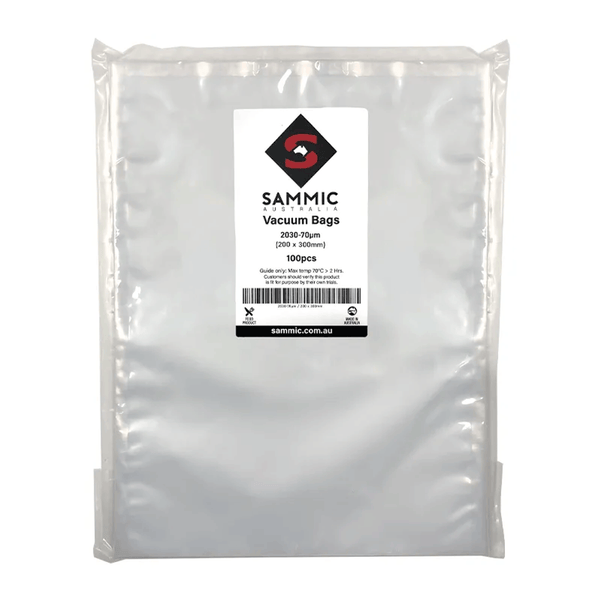 Sammic Australia PACK OF 100 BAGS, 200 x 300mm, 70µm 2030 - 70µm - Whisk Hospitality - 2030-70µm
