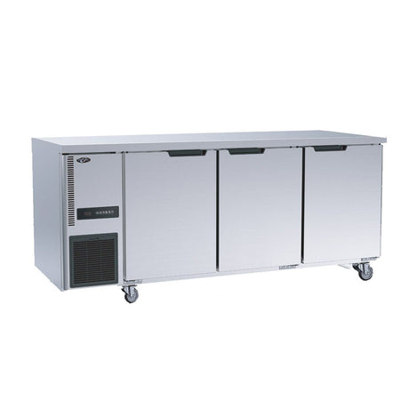Thermaster Stainless Steel Triple Door Workbench Fridge - TL1800TN - 3D - Whisk Hospitality - TL1800TN-3D