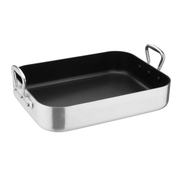 Vogue Roasting Pan Aluminium - 400x300x80mm 15 1/2x11 3/4x3" S365 - Whisk Hospitality - S365