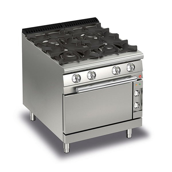 BARON 4 Burner Gas Cook Top With Electric Oven Q70PCF/GE8025 - Whisk Hospitality - Q70PCF/GE8025