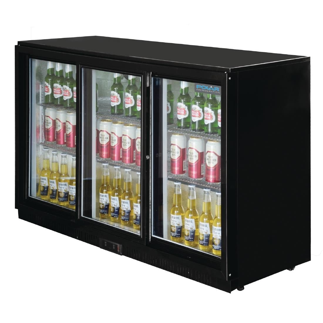 Polar G - Series Back Bar Cooler with 3 Sliding Doors 330Ltr GL006 - A - Whisk Hospitality - GL006-A