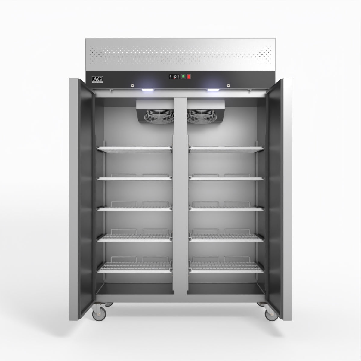 AG 1000 Litre Upright Double Stainless Steel Door Freezer GNX1000BT - Whisk Hospitality - GNX1000BT