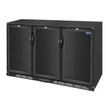 Polar G - Series Back Bar Cooler with Triple Solid Hinged Doors Black - 850mm GE999 - A - Whisk Hospitality - GE999-A